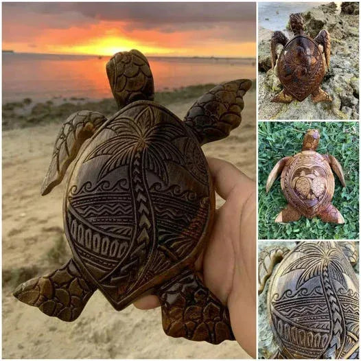 Hawaiian Turtle Woodcarving